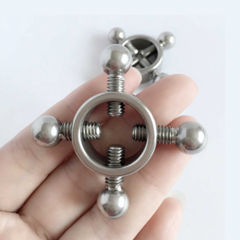 New Design 4 Directions Screw Stress Nipple Clamps Rings Nipple Nails